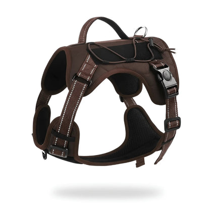 Adjustable Dog Harness with Reflective Strips and Nylon Build