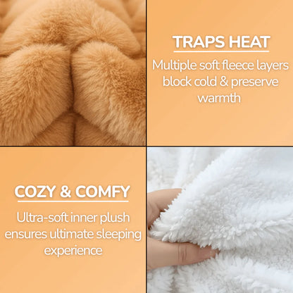 Plush Cat Sleeping Bag with Semi Enclosed Design and Washable Design
