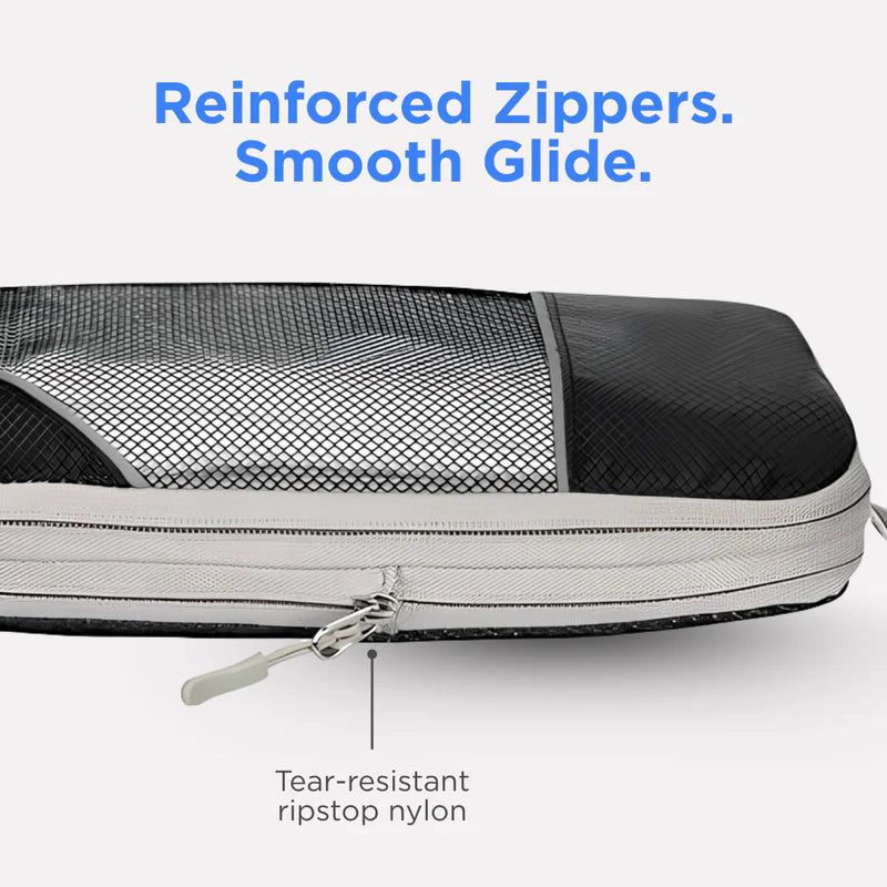 Compression Packing Cubes with Double Zip Compression System