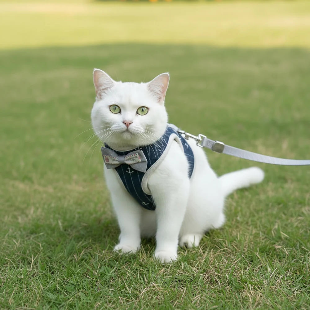 Cat Harness and Leash Set Soft Mesh Adjustable