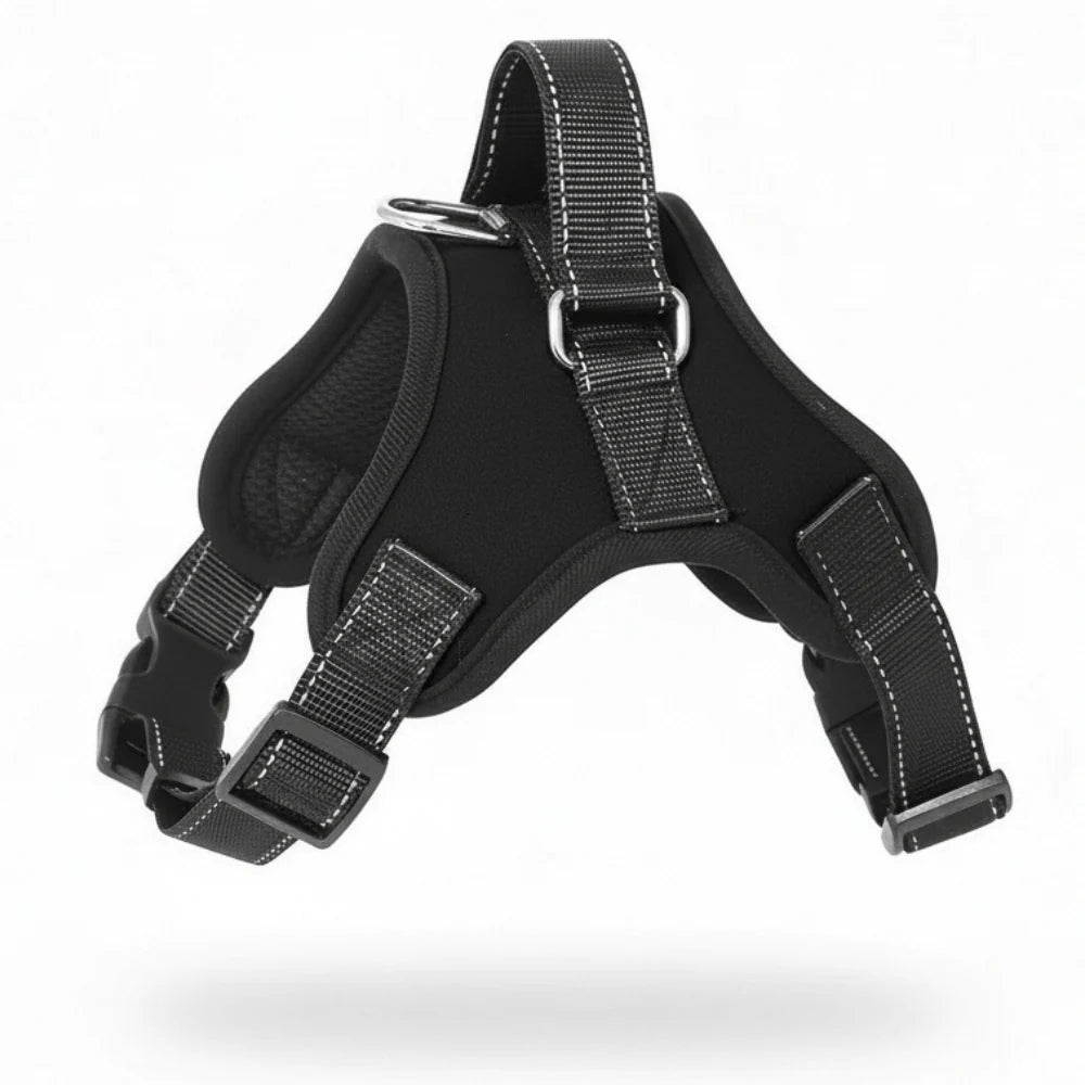 Dog Walking Harness with Mesh Lining, Reflective Straps and Handle