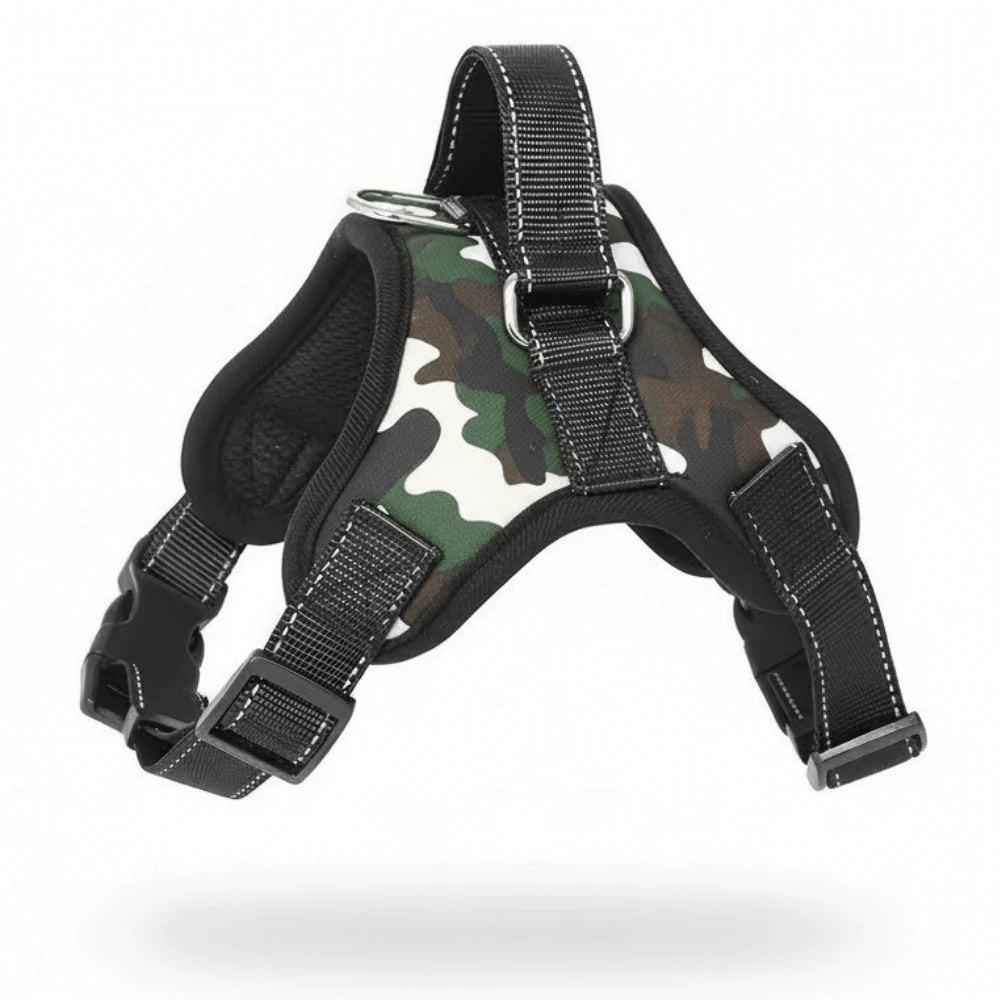 Dog Walking Harness with Mesh Lining, Reflective Straps and Handle