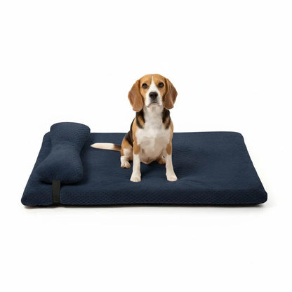 Supportive Dog Bed with Pillow and Washable Fleece Cover Design