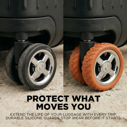 Luggage Wheel Covers with Shock Absorbing Support Silicone Design, Set of 8