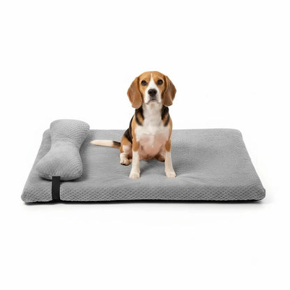 Supportive Dog Bed with Pillow and Washable Fleece Cover Design