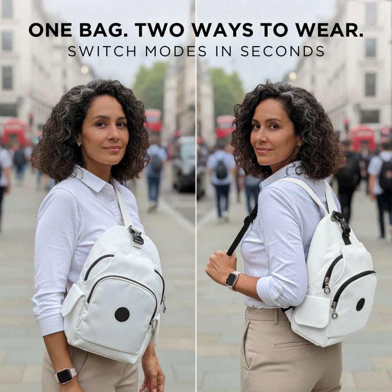 Convertible Crossbody Bag with and Adjustable Strap
