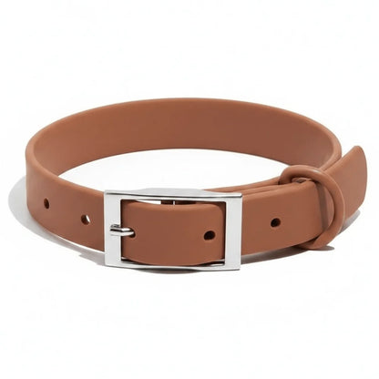 Adjustable Dog Collar with PVC Coating and Polyester Webbing