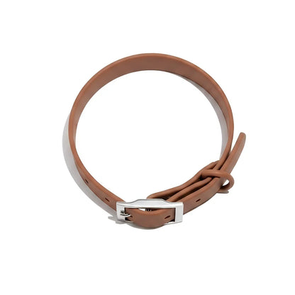 Adjustable Dog Collar with PVC Coating and Polyester Webbing