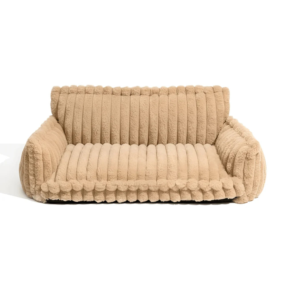 Pet Sofa Bed with Fleece Cover and Removable Washable Cushion