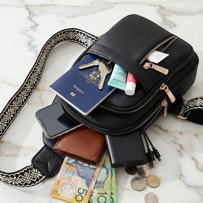 Crossbody Bag with Anti-Theft Design and Adjustable Shoulder Strap