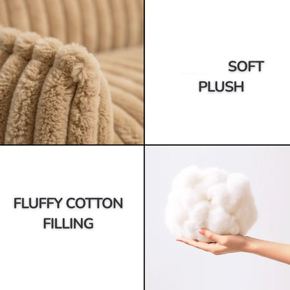 Pet Sofa Bed with Fleece Cover and Removable Washable Cushion