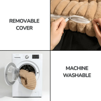 Pet Sofa Bed with Fleece Cover and Removable Washable Cushion