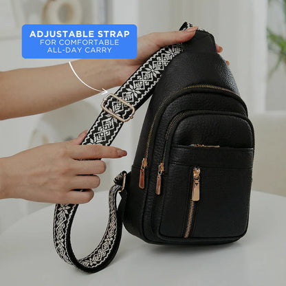 Crossbody Bag with Anti-Theft Design and Adjustable Shoulder Strap