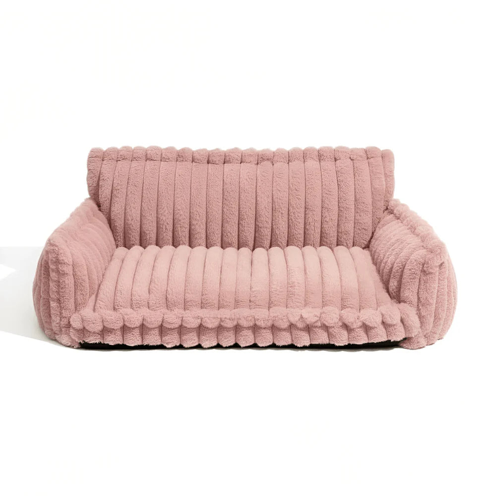 Pet Sofa Bed with Fleece Cover and Removable Washable Cushion