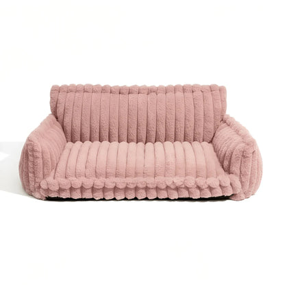 Pet Sofa Bed with Fleece Cover and Removable Washable Cushion