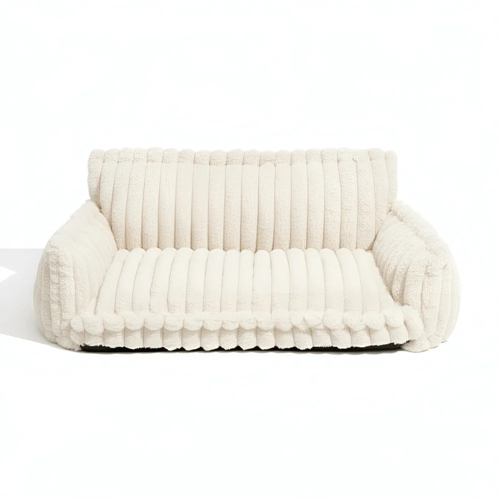 Pet Sofa Bed with Fleece Cover and Removable Washable Cushion