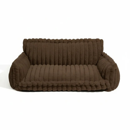 Pet Sofa Bed with Fleece Cover and Removable Washable Cushion