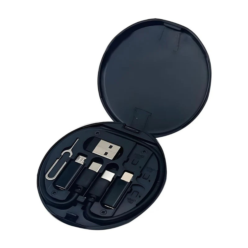 Travel Charging Cable Set with Multi Connector Adapters