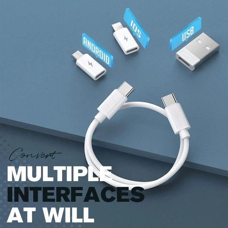 Travel Charging Cable Set with Multi Connector Adapters
