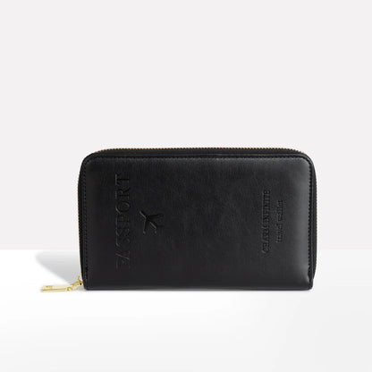 RFID Travel Passport Holder with Water Resistant PU Leather Design