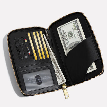 RFID Travel Passport Holder with Water Resistant PU Leather Design