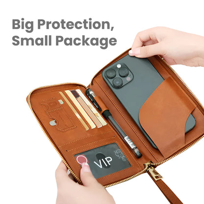 RFID Travel Passport Holder with Water Resistant PU Leather Design