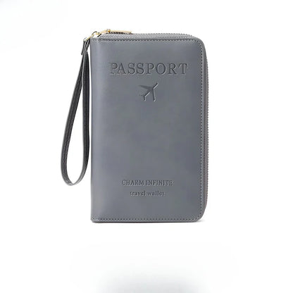 RFID Travel Passport Holder with Water Resistant PU Leather Design