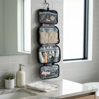 Hanging Toiletry Organizer with Multi-Compartment Design
