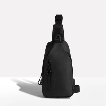 Shoulder Bag with Water Resistant Fabric and USB Charging Port