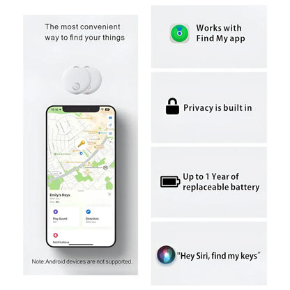 Luggage Tracker Device for iOS with Replaceable Battery Design
