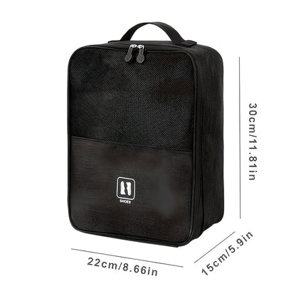 Travel Shoe Organizer with Multiple Compartments and Luggage Strap