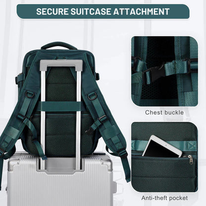 Expandable Carry On Travel Backpack with Flat Lay Packing Design