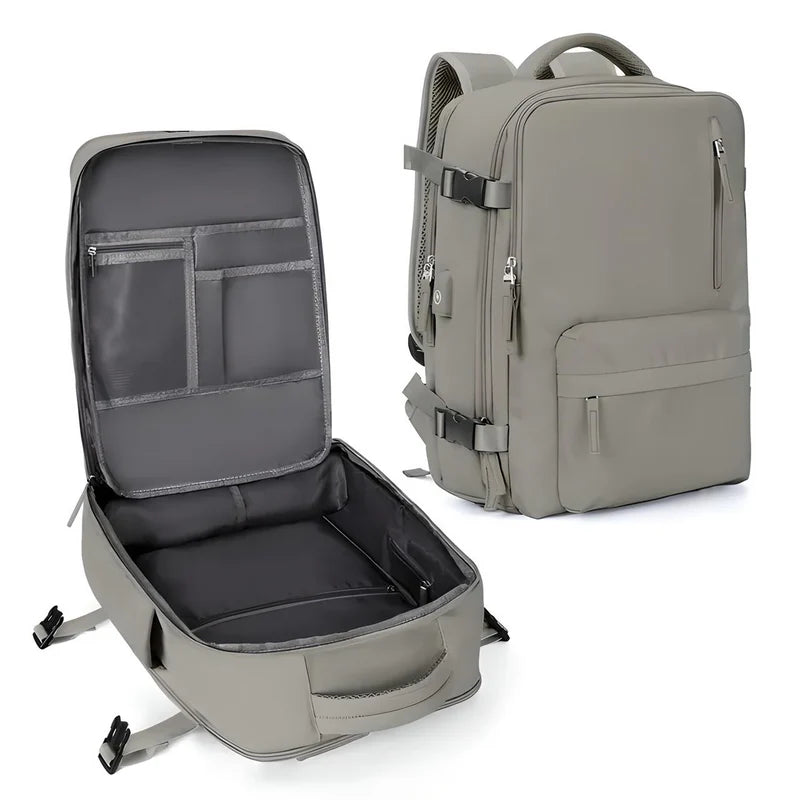Expandable Carry On Travel Backpack with Flat Lay Packing Design