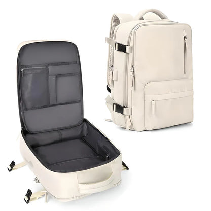 Expandable Carry On Travel Backpack with Flat Lay Packing Design