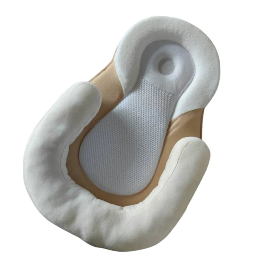 Baby Lounger with Contoured Headrest and Breathable Fabric Design