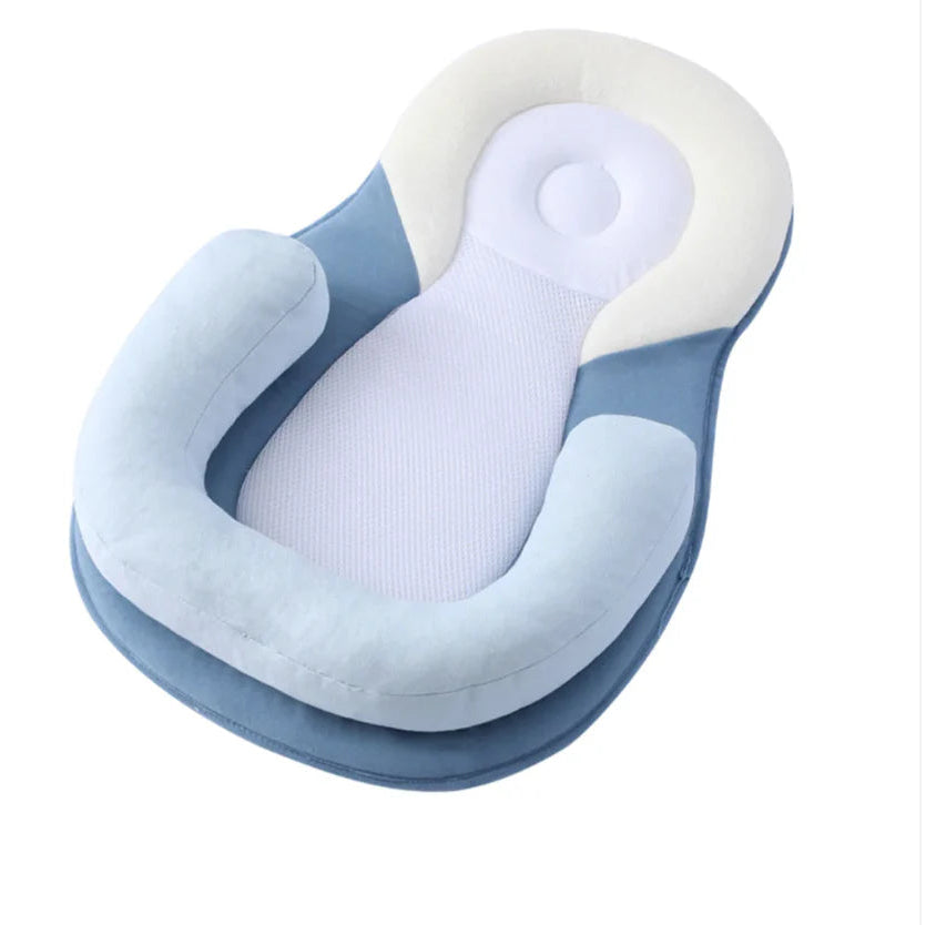 Baby Lounger with Contoured Headrest and Breathable Fabric Design
