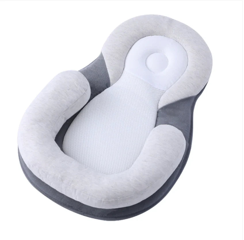 Baby Lounger with Contoured Headrest and Breathable Fabric Design