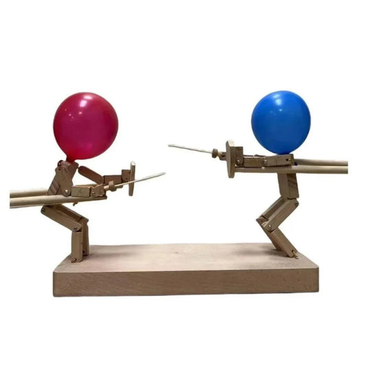Balloon Duel Game Toy with Puppet Fighters and Balloon Battles
