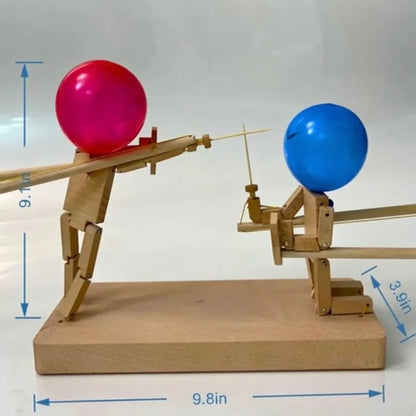 Balloon Duel Game Toy with Puppet Fighters and Balloon Battles