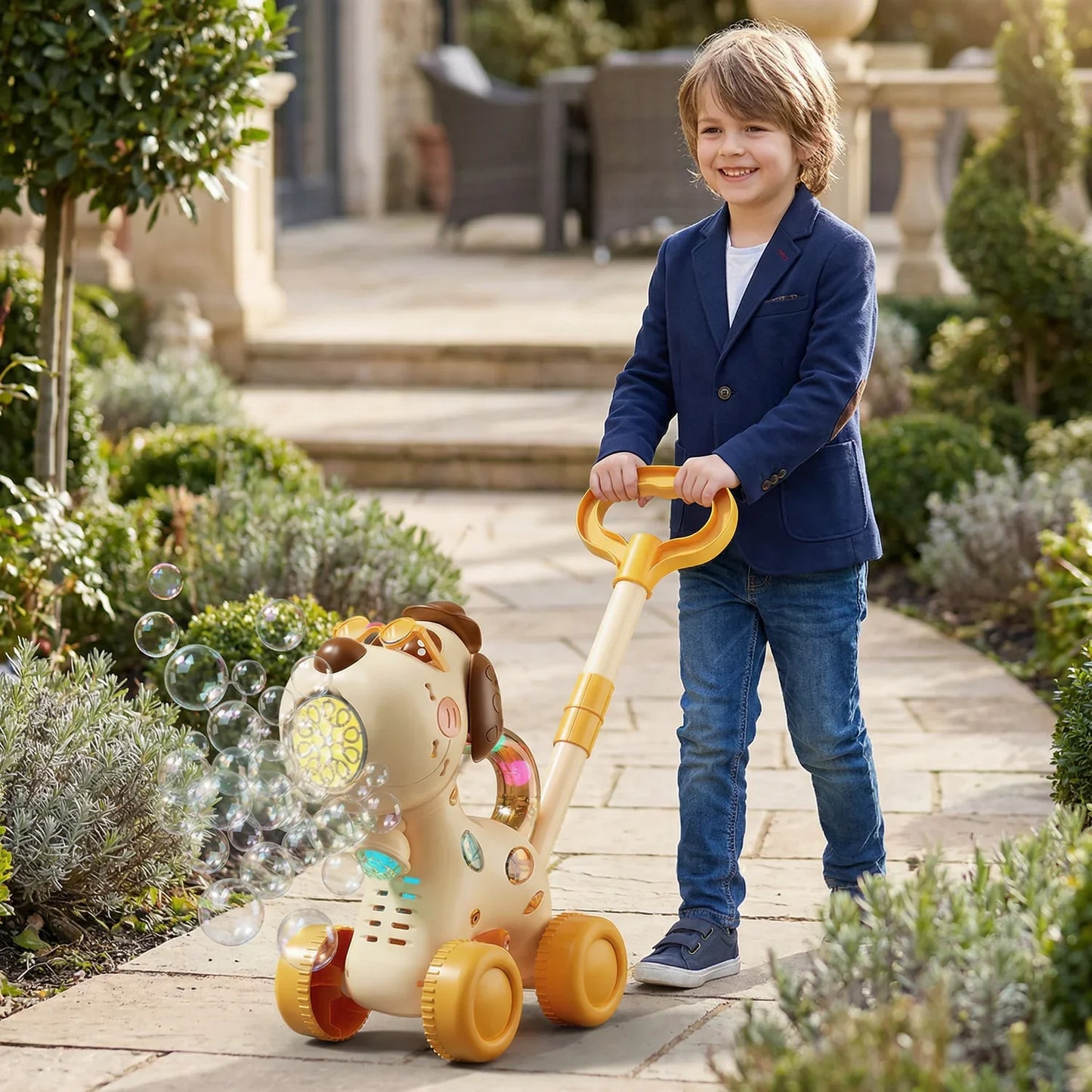 Baby push walker bubble toy