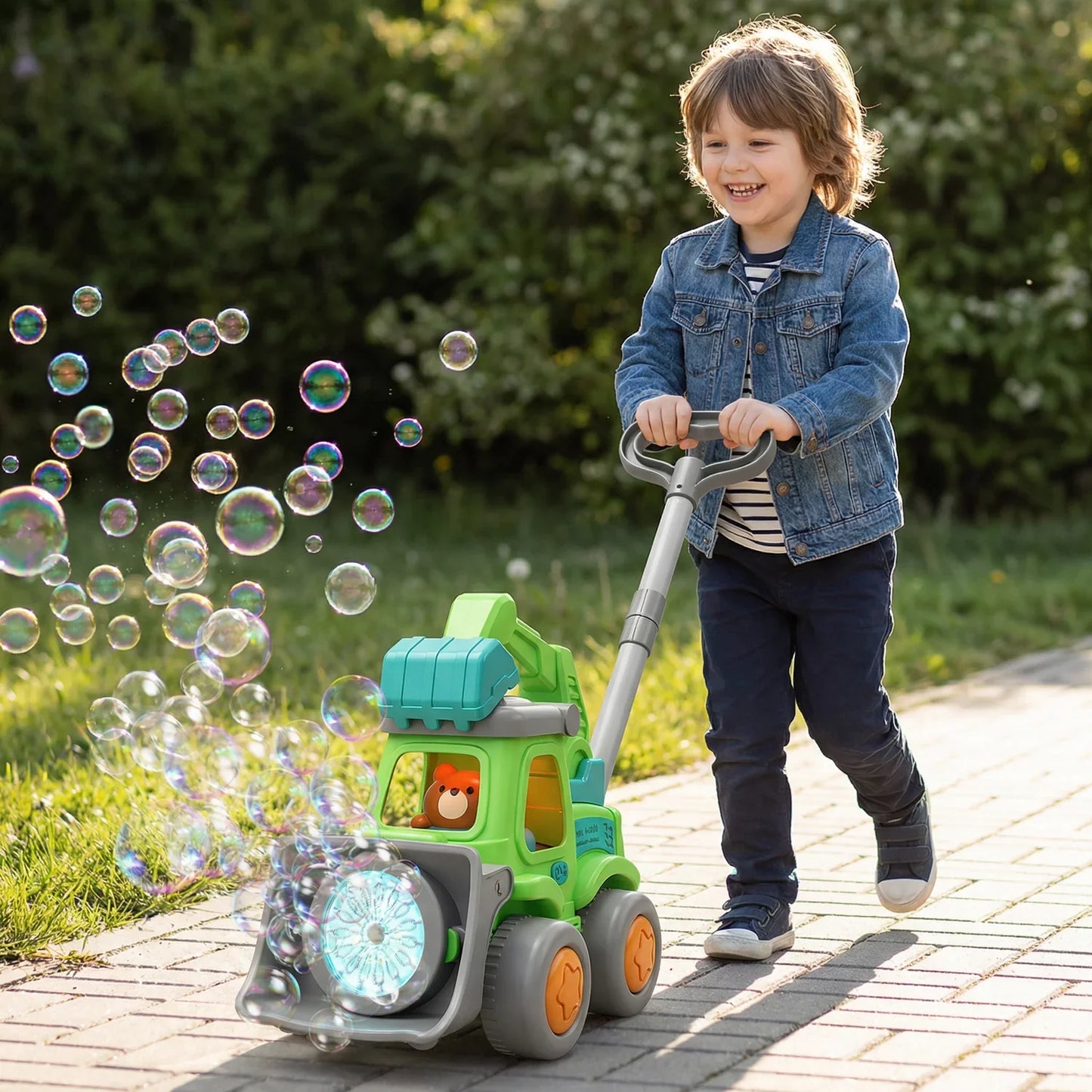 Baby push walker bubble toy
