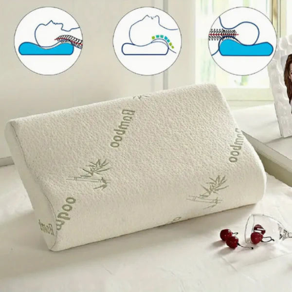 Memory Foam Bamboo Fiber Pillow Cervical Support