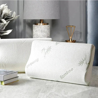 Memory Foam Bamboo Fiber Pillow Cervical Support