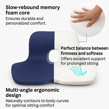 Seat and Back Cushion Memory Foam Ergonomic Support