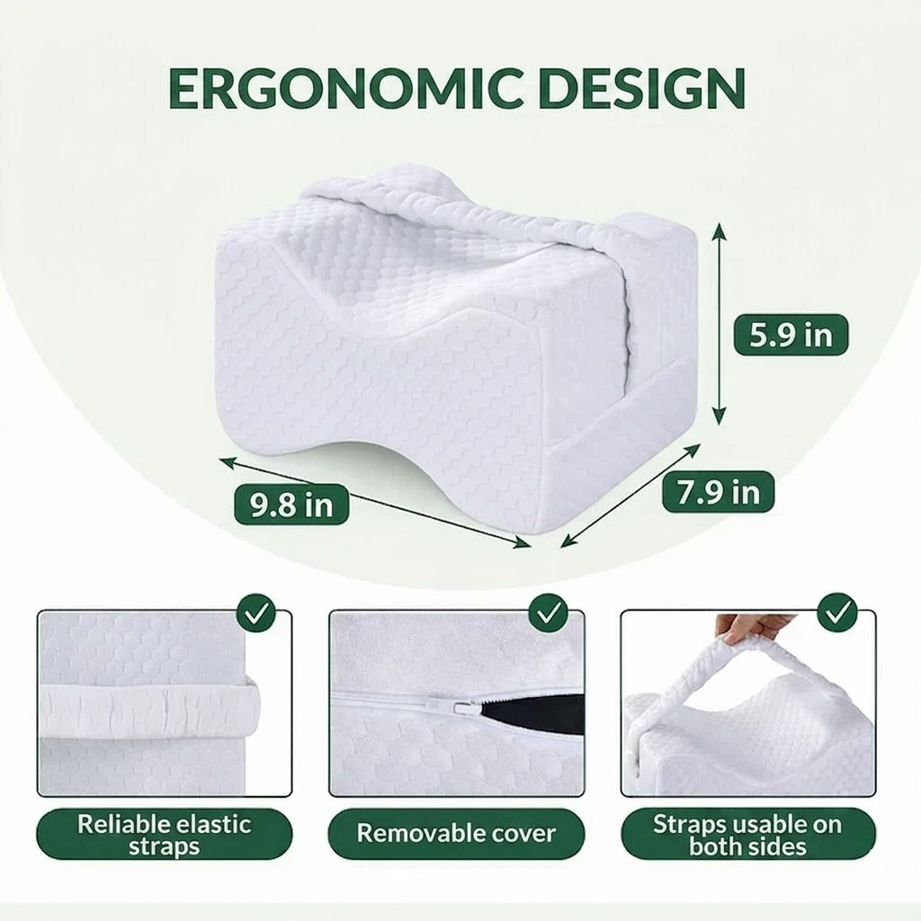 Ergonomic Leg Pillow Memory Foam Support Cushion