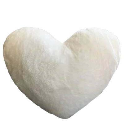 Decorative heart pillow soft faux fur