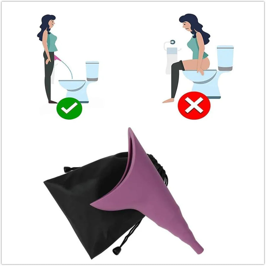 Reusable Urinal Portable Silicone Funnel for Women