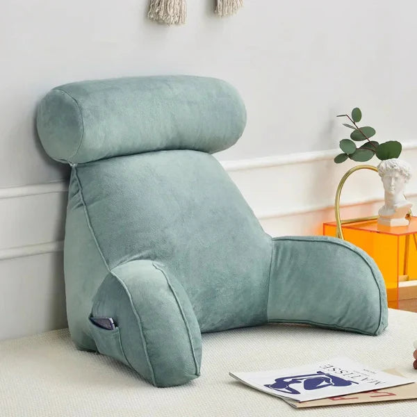 Reading Pillow Ergonomic Support in Soft Cotton
