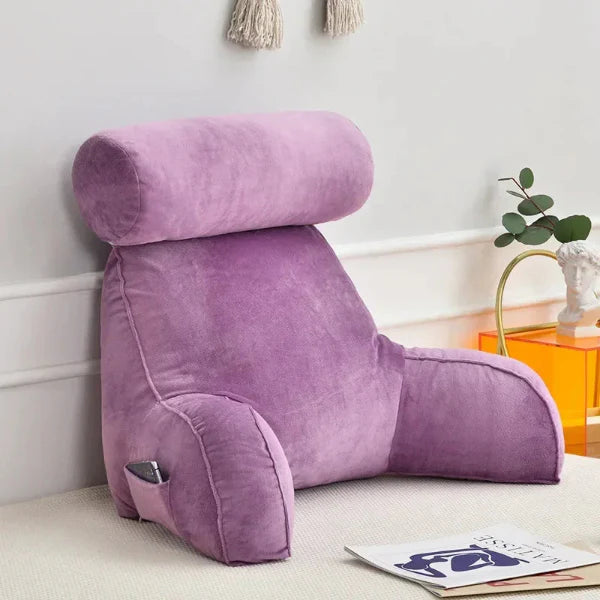 Reading Pillow Ergonomic Support in Soft Cotton
