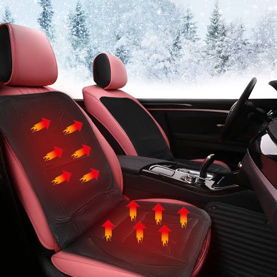 Heated Car Seat Cushion with Full Back Coverage and 12V Plug for Winter Drives
